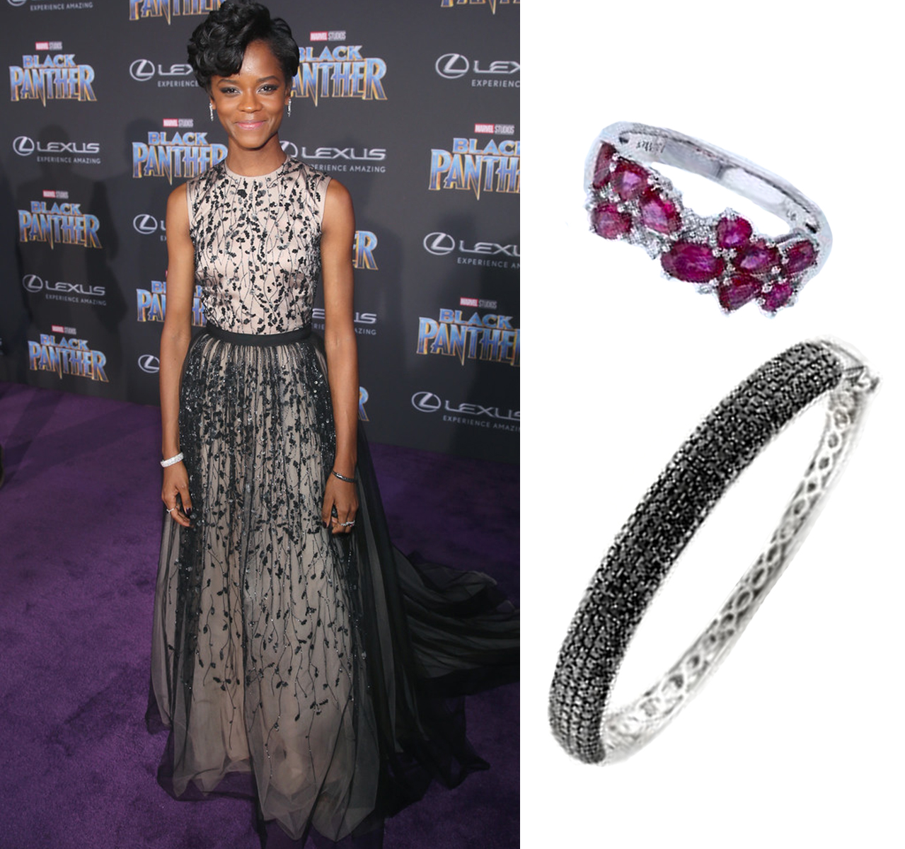 Letitia Wright at Black Panther Premiere